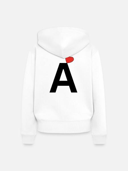 A - Frauen Premium Bio Zip Hoodie - Weiß