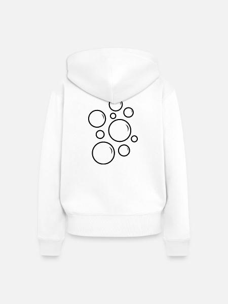 Blase - Frauen Premium Bio Zip Hoodie - Weiß