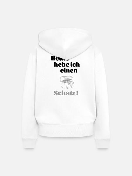 Schatz - Frauen Premium Bio Zip Hoodie - Weiß