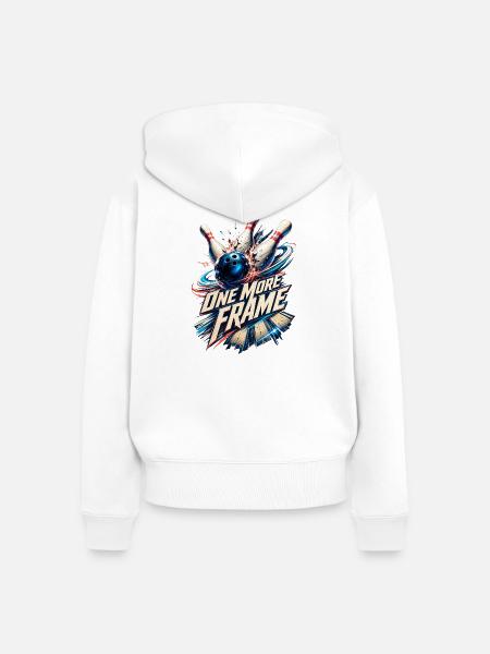 One More Frame Bowling - Frauen Premium Bio Zip Hoodie - Weiß
