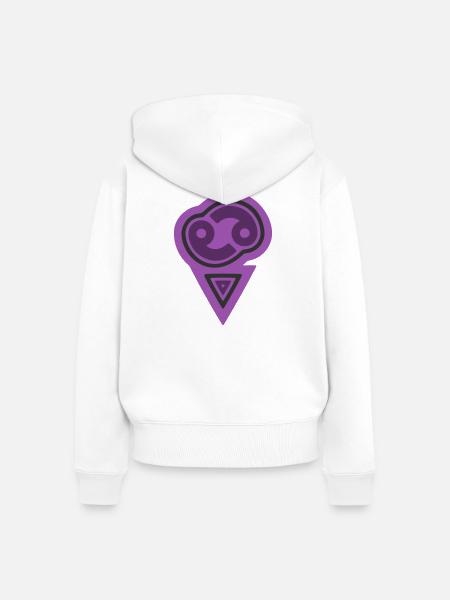 Tierkreis-Stammeskrebs und Wasser - Frauen Premium Bio Zip Hoodie - Weiß