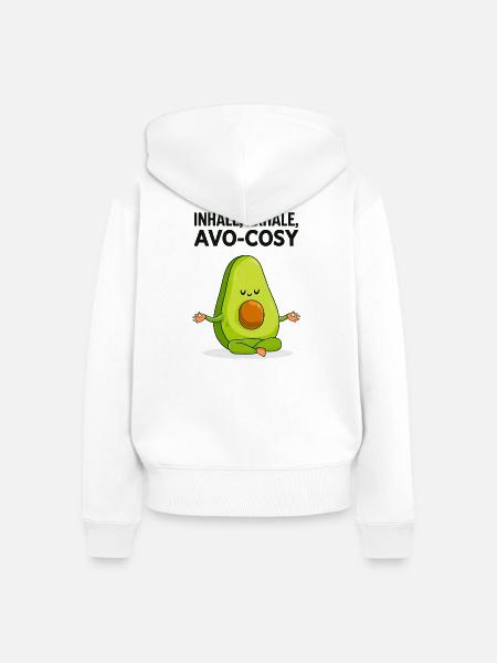 Avocado - Avo-Cosy - Frauen Premium Bio Zip Hoodie - Weiß