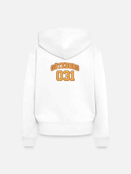 Göteborg, 031 Uni - Frauen Premium Bio Zip Hoodie - Weiß