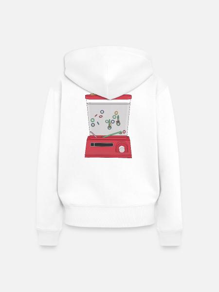 Wässriger Ring Strahl - Frauen Premium Bio Zip Hoodie - Weiß