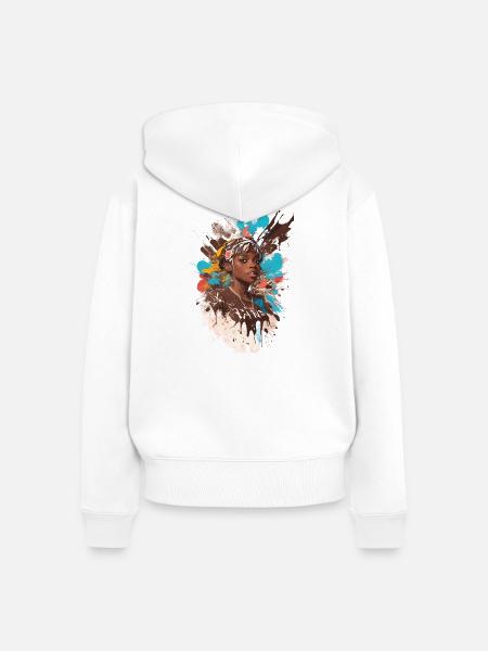 Sweet Lady - Frauen Premium Bio Zip Hoodie - Weiß