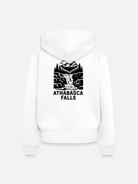 athabasca falls - Frauen Premium Bio Zip Hoodie - Weiß