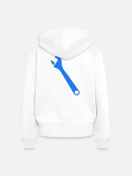 Schraubenschlüssel - Frauen Premium Bio Zip Hoodie - Weiß