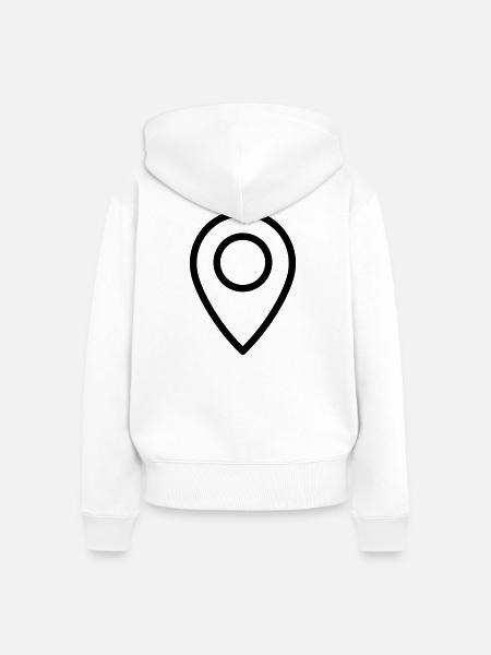 Lokalisierung - Frauen Premium Bio Zip Hoodie - Weiß