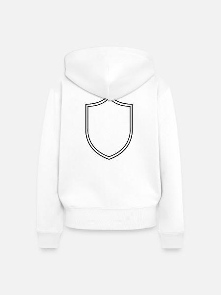 Mittelalterlicher Schild - Frauen Premium Bio Zip Hoodie - Weiß
