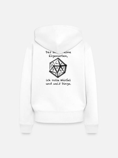 DM Eigenarten - Frauen Premium Bio Zip Hoodie - Weiß