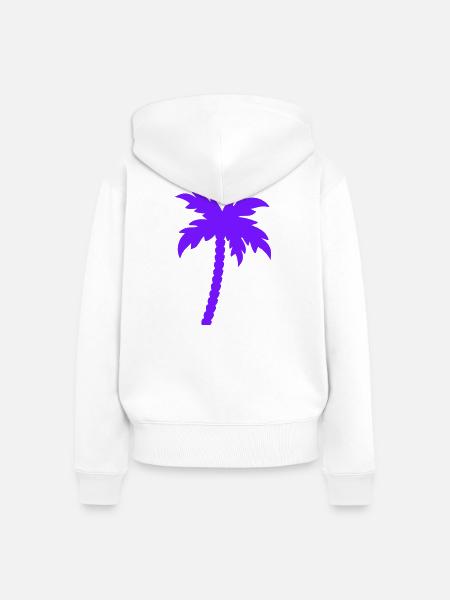 palme- - Frauen Premium Bio Zip Hoodie - Weiß