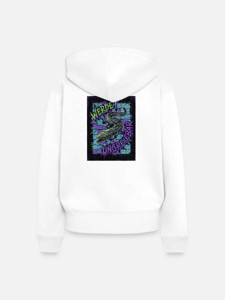 Metaphysik des Aals - Werdet ungreifbar - Frauen Premium Bio Zip Hoodie - Weiß