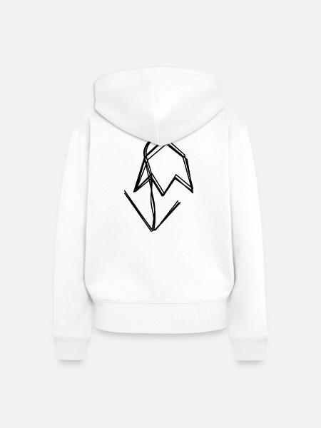 Schneeglöckchen handgezeichnet - Frauen Premium Bio Zip Hoodie - Weiß