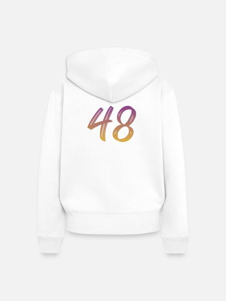 48 - Frauen Premium Bio Zip Hoodie - Weiß