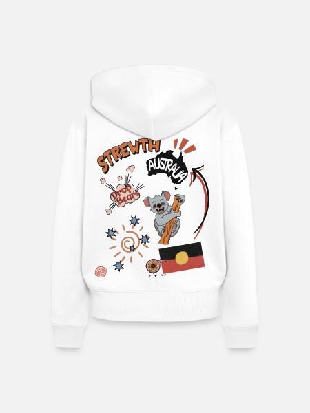 Strewth Australia - Frauen Premium Bio Zip Hoodie - Weiß