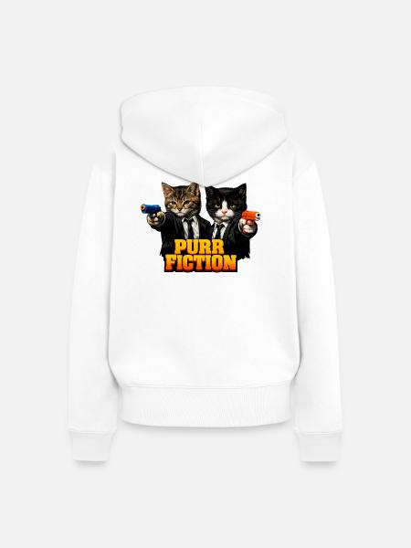 Schnurr-Fiktion - Frauen Premium Bio Zip Hoodie - Weiß