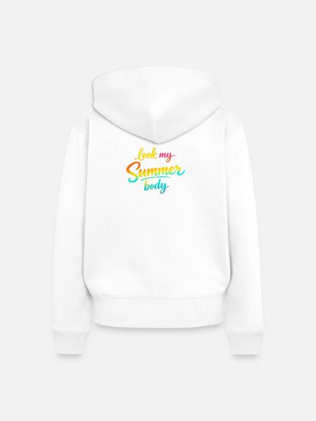 Schau, mein Sommerkörper! - Frauen Premium Bio Zip Hoodie - Weiß