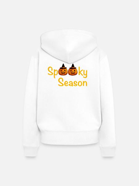 Halloween Spooky Season Design - Frauen Premium Bio Zip Hoodie - Weiß