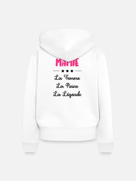 Großmütter / Oma / Mami / Großmutter / Mamy - Frauen Premium Bio Zip Hoodie - Weiß