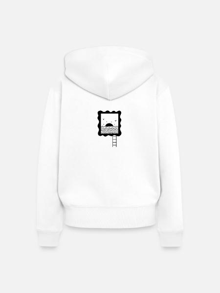 Fenster zum Meer - Frauen Premium Bio Zip Hoodie - Weiß