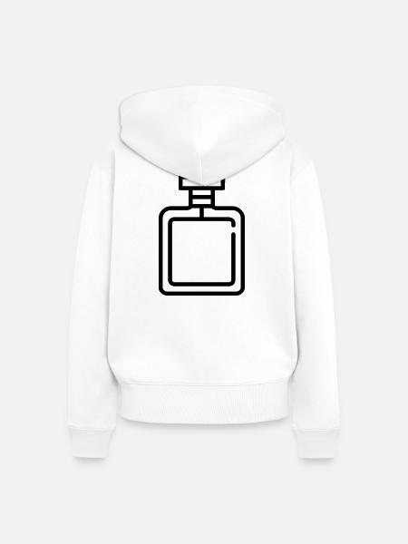 Parfümflasche - Frauen Premium Bio Zip Hoodie - Weiß