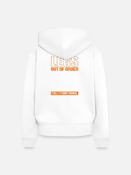 Rollstuhl - Frauen Premium Bio Zip Hoodie - Weiß