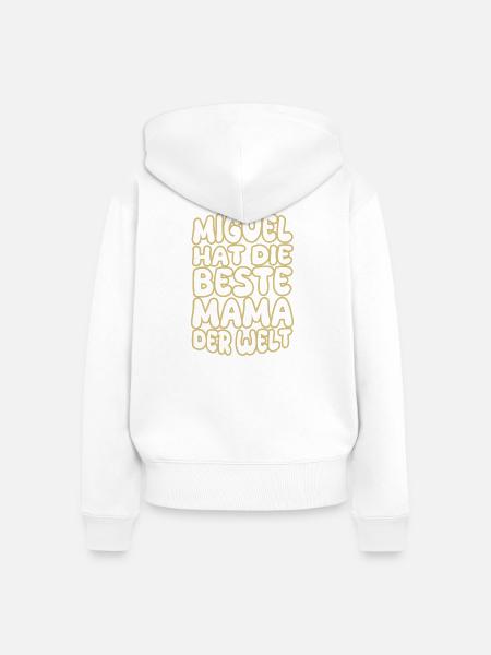 Mama Miguel - Frauen Premium Bio Zip Hoodie - Weiß