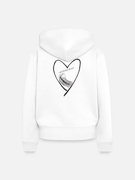 safe, loved & protected - Frauen Premium Bio Zip Hoodie - Weiß