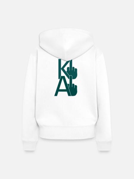 KI AI - Frauen Premium Bio Zip Hoodie - Weiß