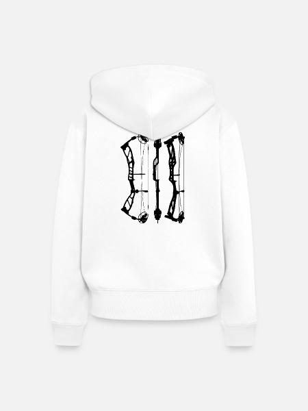 EliteBasin_Plan - Frauen Premium Bio Zip Hoodie - Weiß