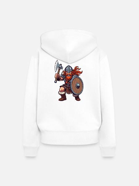 Germane Krieger - Frauen Premium Bio Zip Hoodie - Weiß