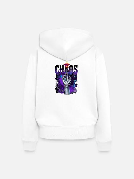 Circuit Rose Rising - Frauen Premium Bio Zip Hoodie - Weiß