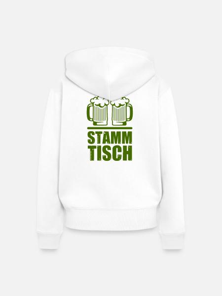 Stammtisch Zwei Maß Bier Gläser - Frauen Premium Bio Zip Hoodie - Weiß