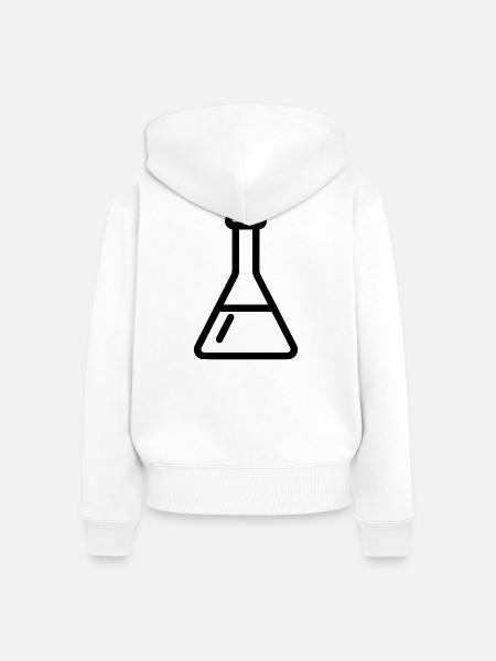 Chemielabor Erlenmeyer Flask - Frauen Premium Bio Zip Hoodie - Weiß