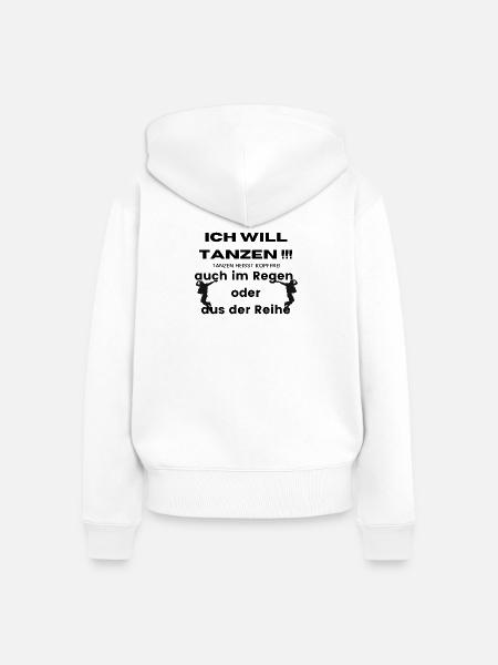 Sprungsilhouetten Duo - Frauen Premium Bio Zip Hoodie - Weiß