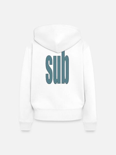 sub - Frauen Premium Bio Zip Hoodie - Weiß