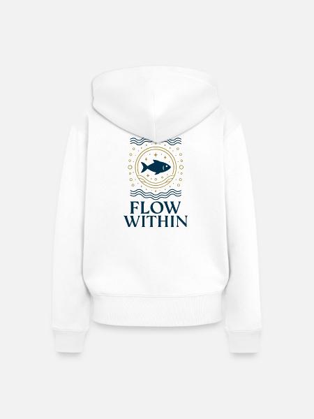 Flow Within - Frauen Premium Bio Zip Hoodie - Weiß