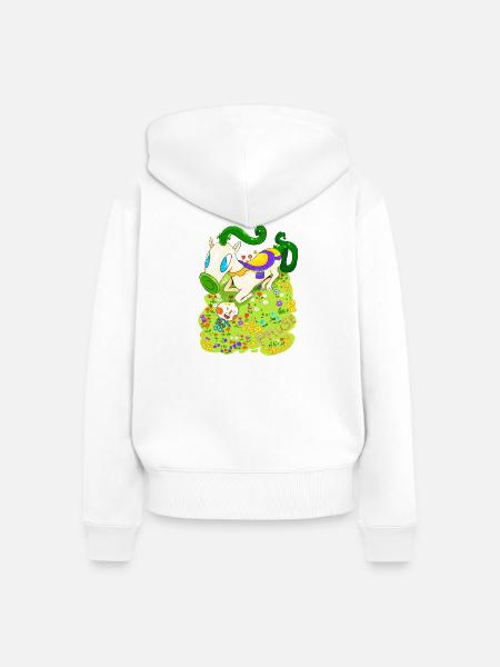Verschnaufpause - Frauen Premium Bio Zip Hoodie - Weiß