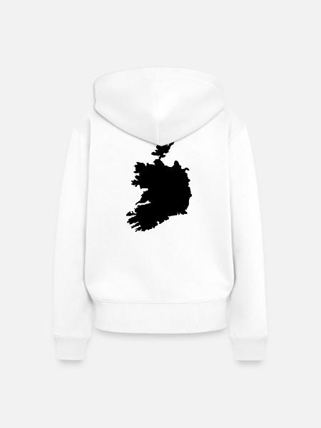 Irland - Frauen Premium Bio Zip Hoodie - Weiß