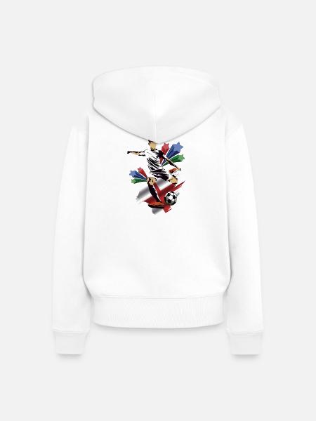 Inglaterra - England - Flaggen - Frauen Premium Bio Zip Hoodie - Weiß