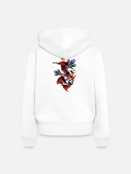 Schweiz - Schweizer - Flaggen - Frauen Premium Bio Zip Hoodie - Weiß