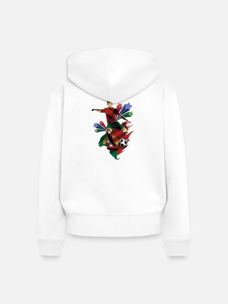 Portugal - Portugal - Flaggen - Frauen Premium Bio Zip Hoodie - Weiß