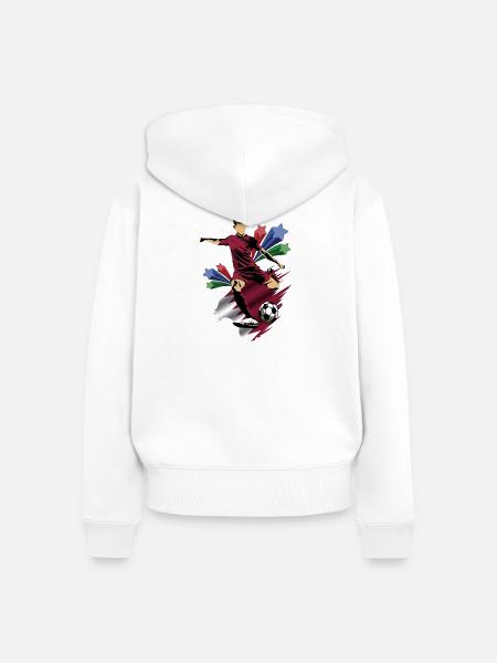 Katar - Katar - Flaggen - Frauen Premium Bio Zip Hoodie - Weiß