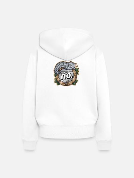 Bkh silver tabby no - Frauen Premium Bio Zip Hoodie - Weiß