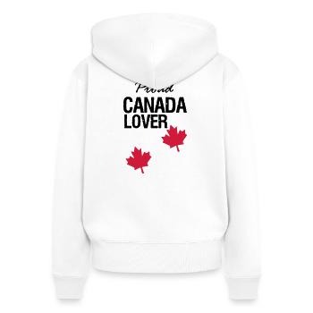 Canada Lover Kanada Land Nordamerika Geschenk - Frauen Premium Bio Zip Hoodie - Weiß - Hinten - AI Model Female 172 light (172cm)