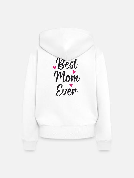 Beste Mutter aller Zeiten - Frauen Premium Bio Zip Hoodie - Weiß