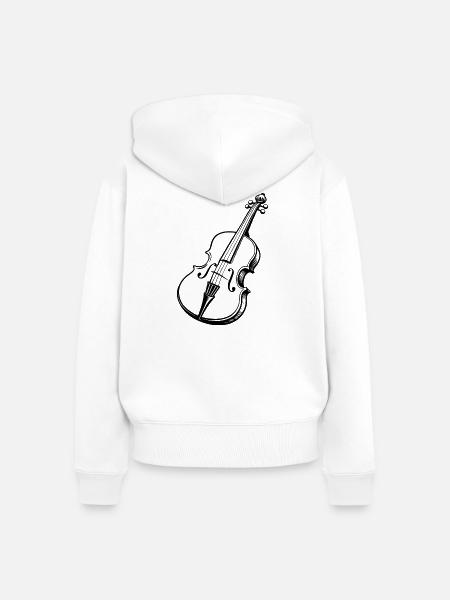 Cello - Frauen Premium Bio Zip Hoodie - Weiß