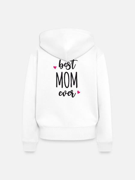 Beste Mutter aller Zeiten - Frauen Premium Bio Zip Hoodie - Weiß