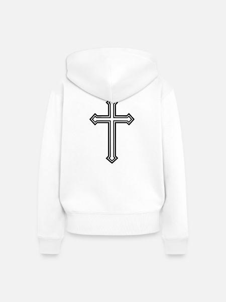 Evil Can Never Be Dead Enough - Frauen Premium Bio Zip Hoodie - Weiß