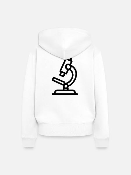 Mikroskop - Frauen Premium Bio Zip Hoodie - Weiß